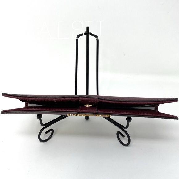 Michael Kors Slim Bifolder Leather Merlot Maroon - Picture 2 of 6